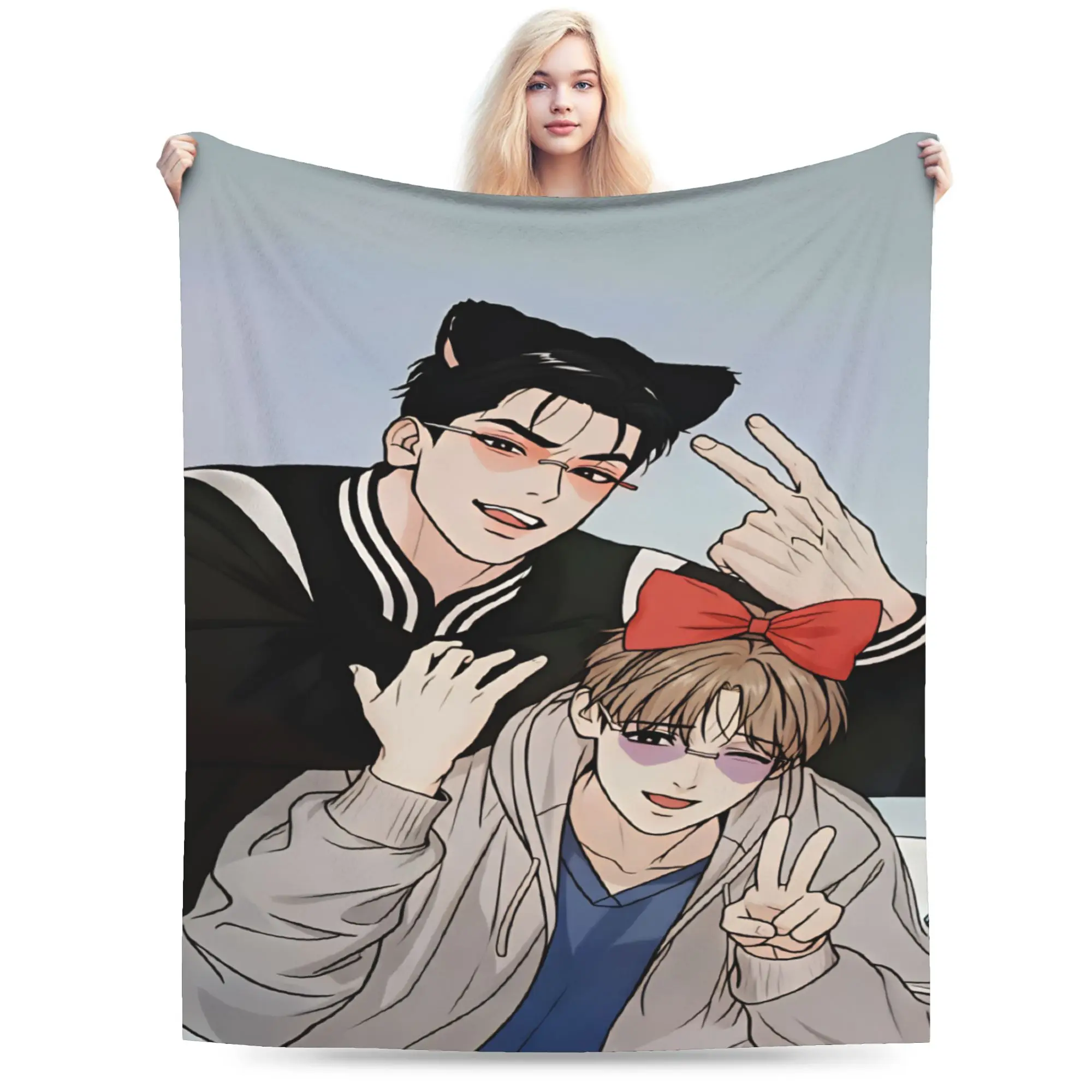 Bl Manhwa Jinx Joo Jaekyung   Plush Blanket Boy Girl  Flannel Throw Blanket  Chair Warm Soft Custom Quality Bedspread Gift Idea