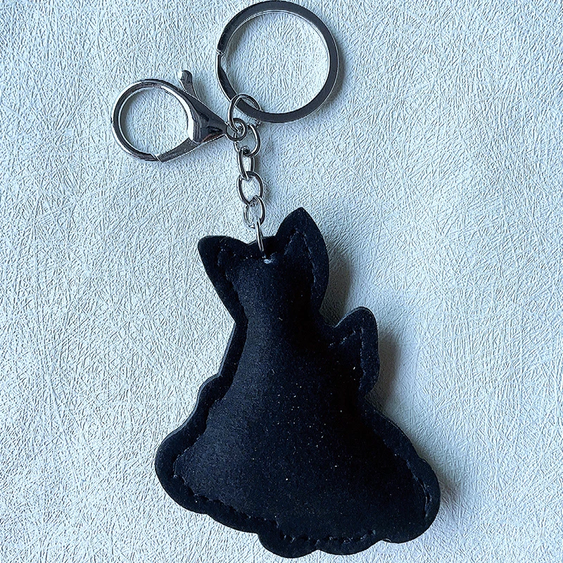 سلسلة مفاتيح على شكل قطة من حجر الراين، سحر حقيبة قطة عناق للعائلات، قلادات محفظة لطيفة على شكل حيوانات لمحبي القطط #2