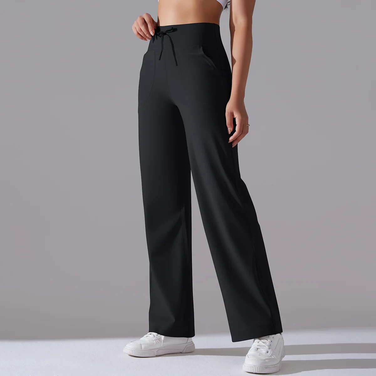 Yoga Straight Leg Sweatpant Straight Leg Women\'s Loose Tracksuit Pants Wide Leg Outdoor Gym Runing Casual Tracksuit Pants