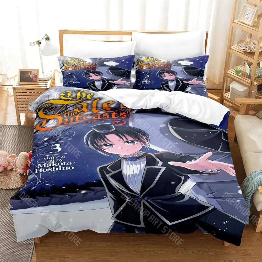 3D Printed Tale of the Outcasts Anime Bedding Set for Boys Girls Duvet Cover Pillowcase Twin Queen King Full Single Double Sizes