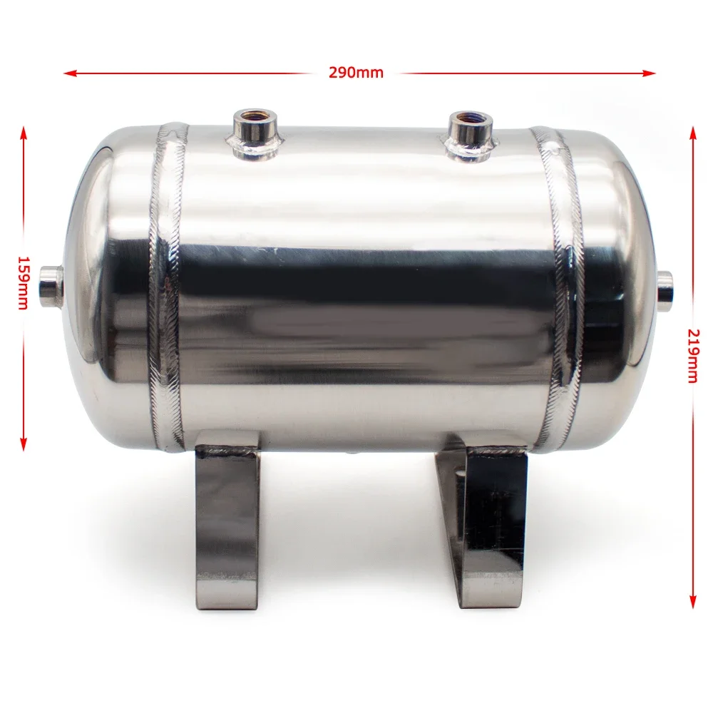 5L 304 Stainless Steel Air Tank, Air Compressor Pressure Tank Buffer Tank, G1/4 Interface