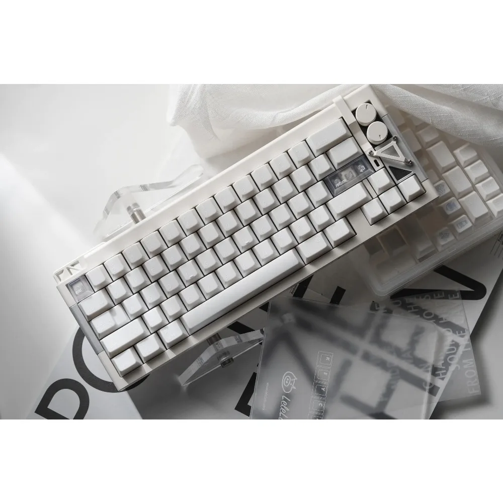 

LeleLab Keyboard Caps White Solid Color Cherry Mechanical Keyboard Keycaps ABS Front Carve Game Accessories Key Caps Accessory