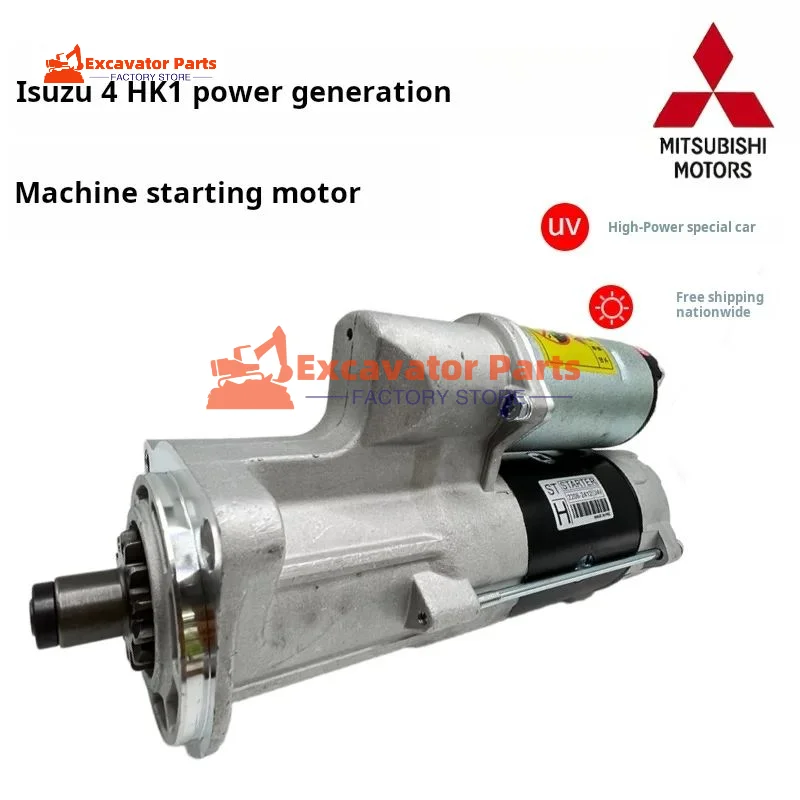 For Hitachi ZAX EX 200 210-3 240-3 250 270-3-3GIsuzu 4HK1 Starting Motor Excavator Parts