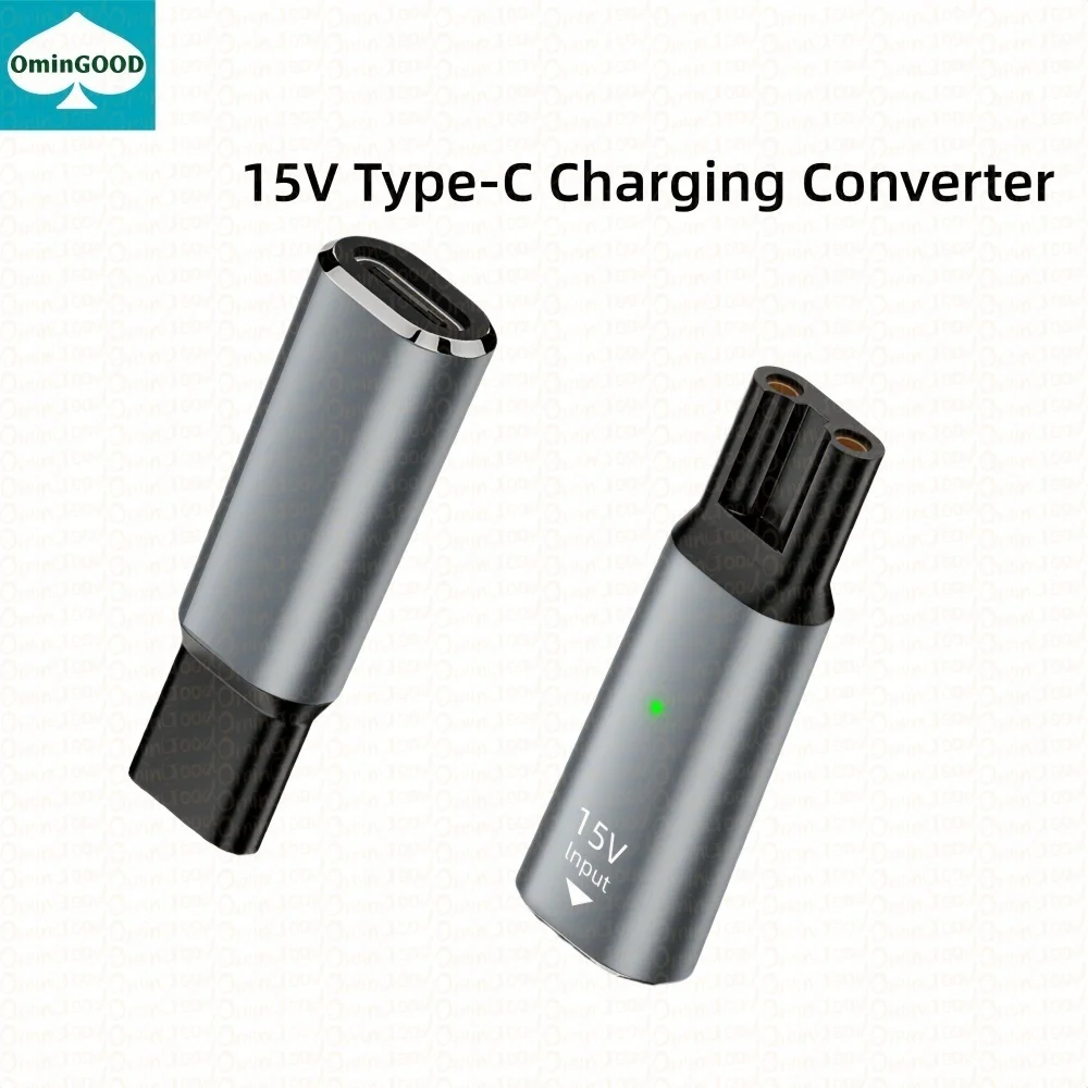 15V Type-C Shaver Adapter, Charging Converter for Philips Norelco One Blade Pro, QP6510, QP6520, QP6530 Beard Trimmer,