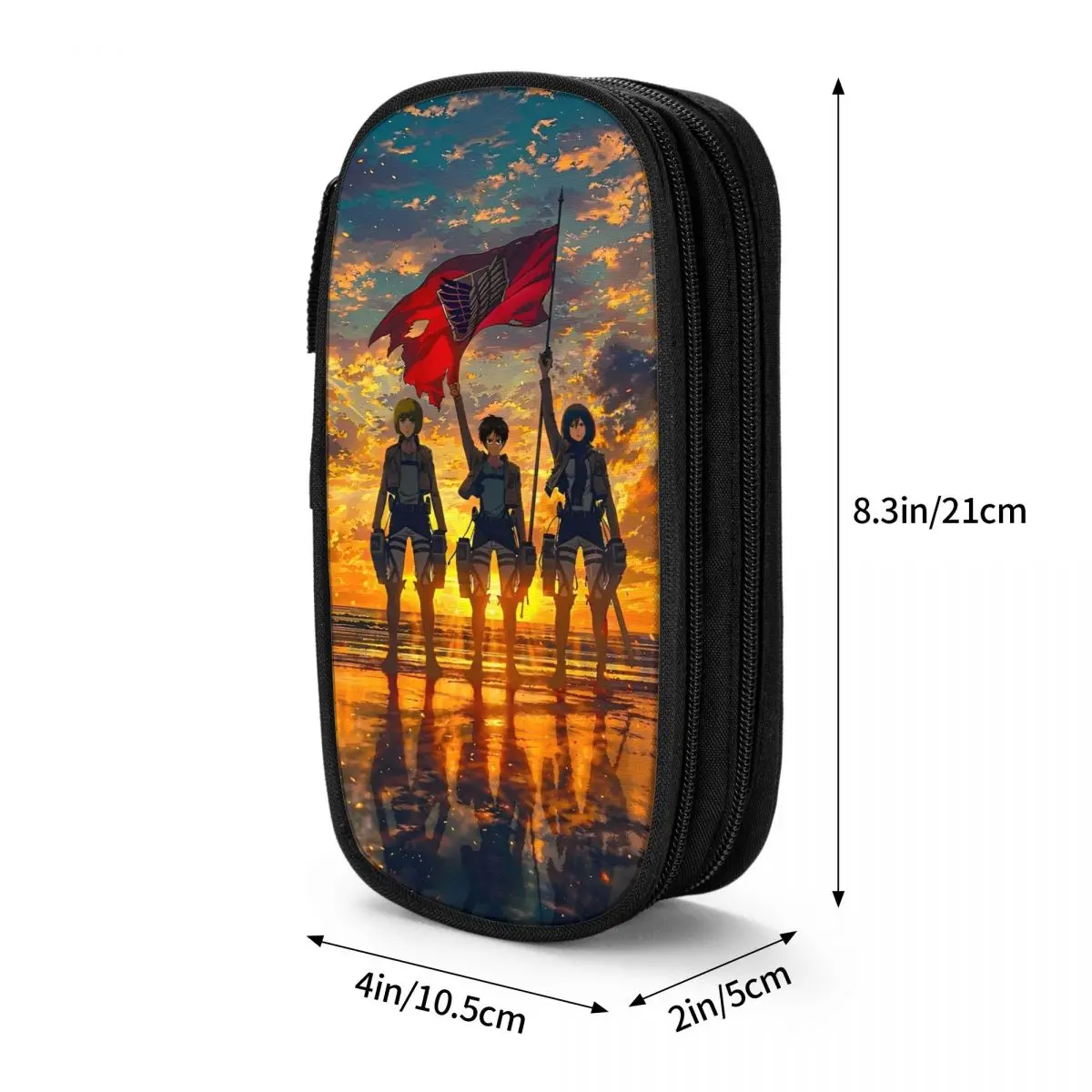 リヴァイ・アッカーマン人気アニメ鉛筆ケース子供かわいい鉛筆バッググラフィックスクール鉛筆ケース文具オーガナイザー誕生日プレゼント