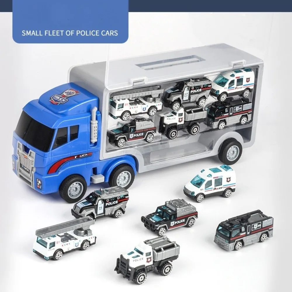 New Simulation Storage Container Truck Model ABS Plastic Die-cast Construction Truck Vehicle Car Set Children's Car Gift
