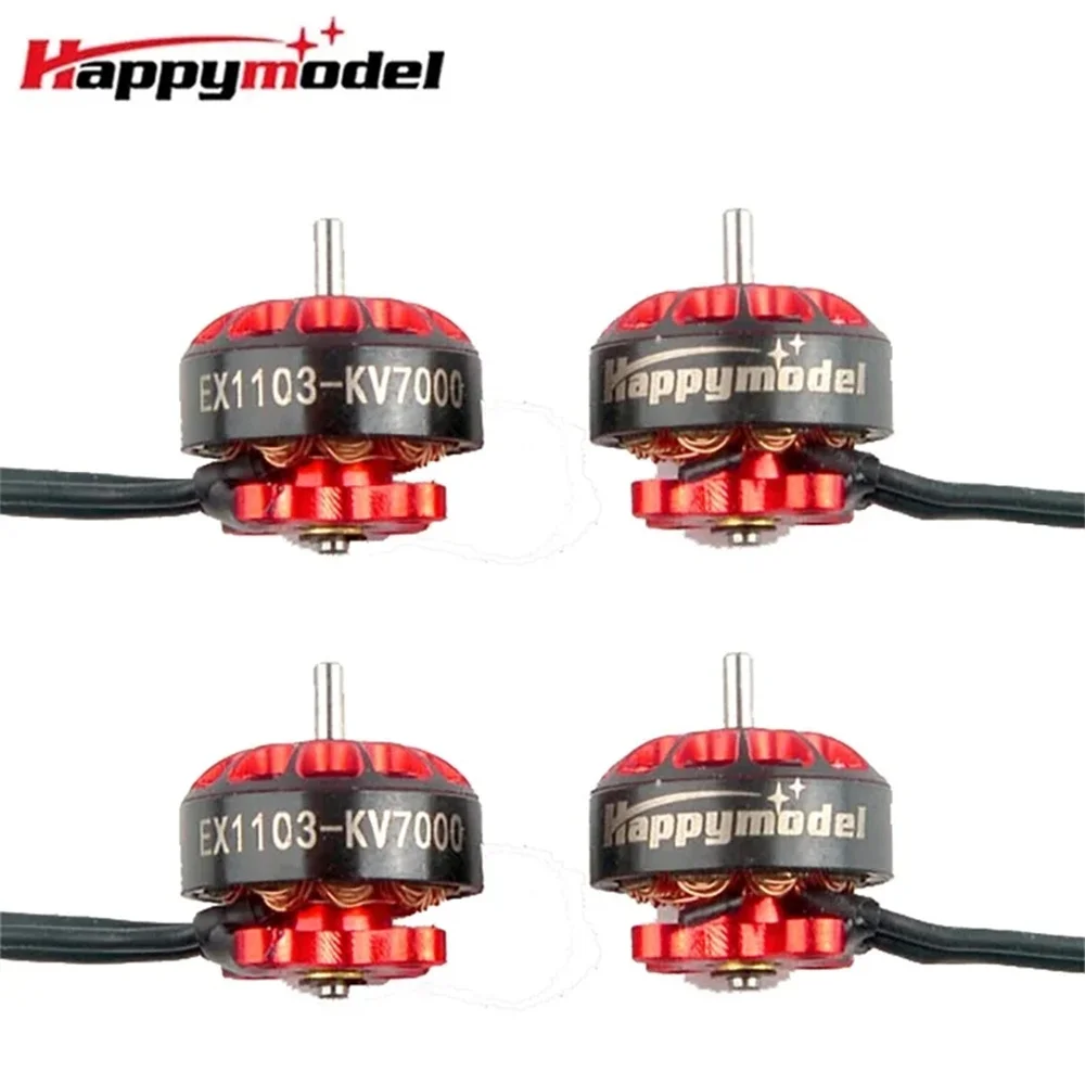 In Stock New 4pcs/lot HappyModel EX1103S 1103 7000KV 8000KV 2-4S Brushless Motor 1.5mm for FPV Toothpick Micro Drone In Stock