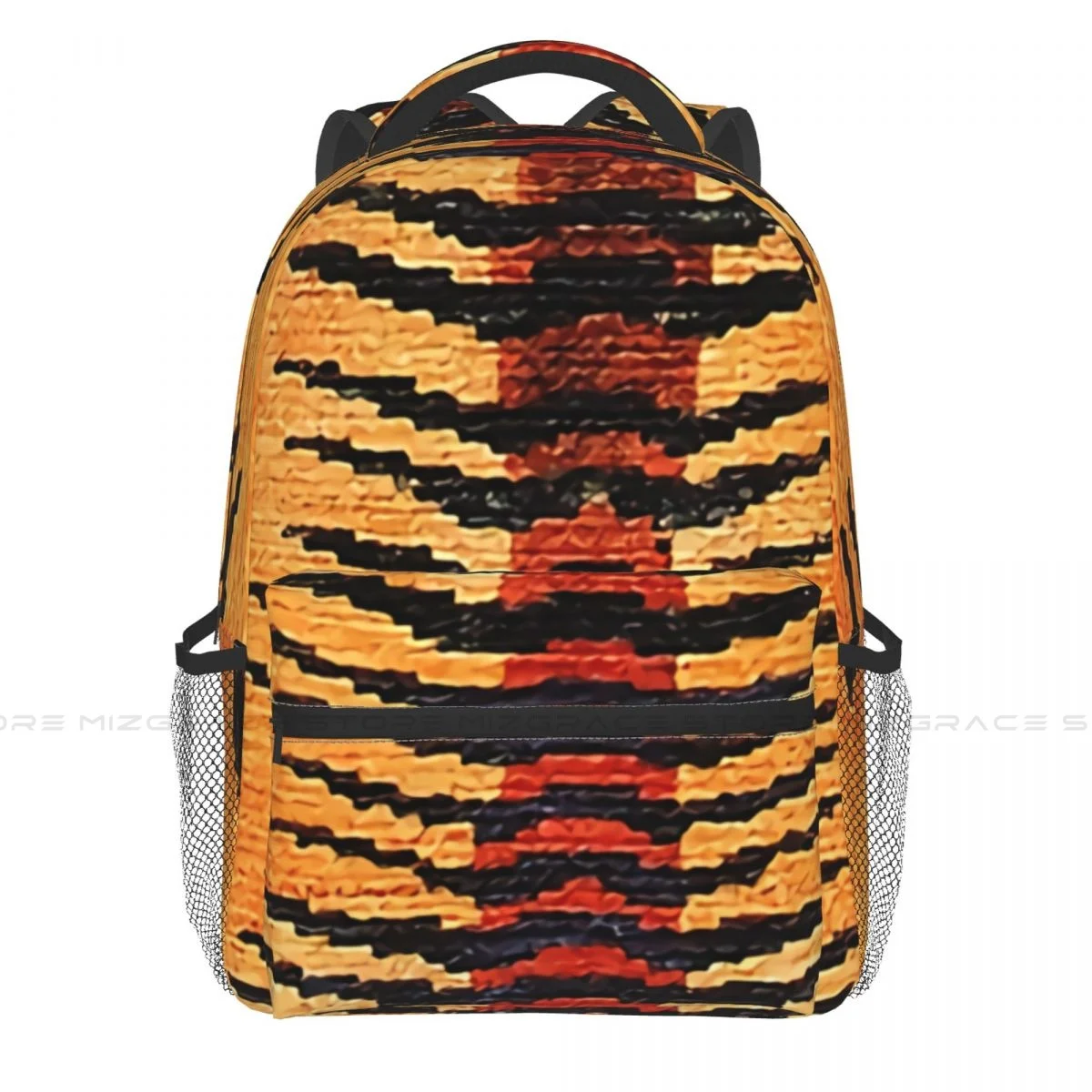 

Tibetan Antique Rug Students School Bags Tiger Animal Lover Boy Girl Fashion Teens Books Backpack Soft Rucksack Unisex