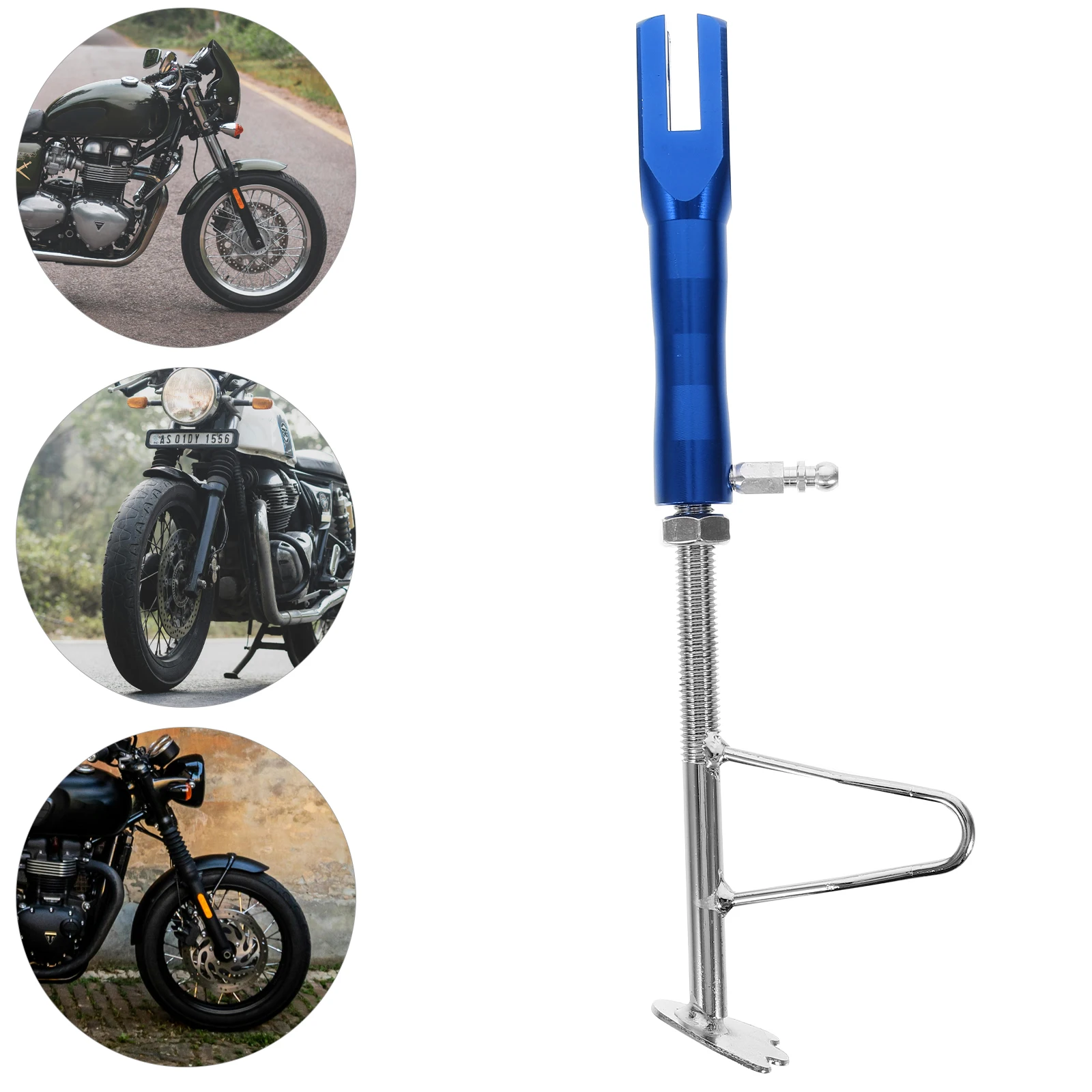 

Single Sided Support Accessories Blue Kickstand for Electric Scooter Parts Enhances Stability Durability Fashion Design