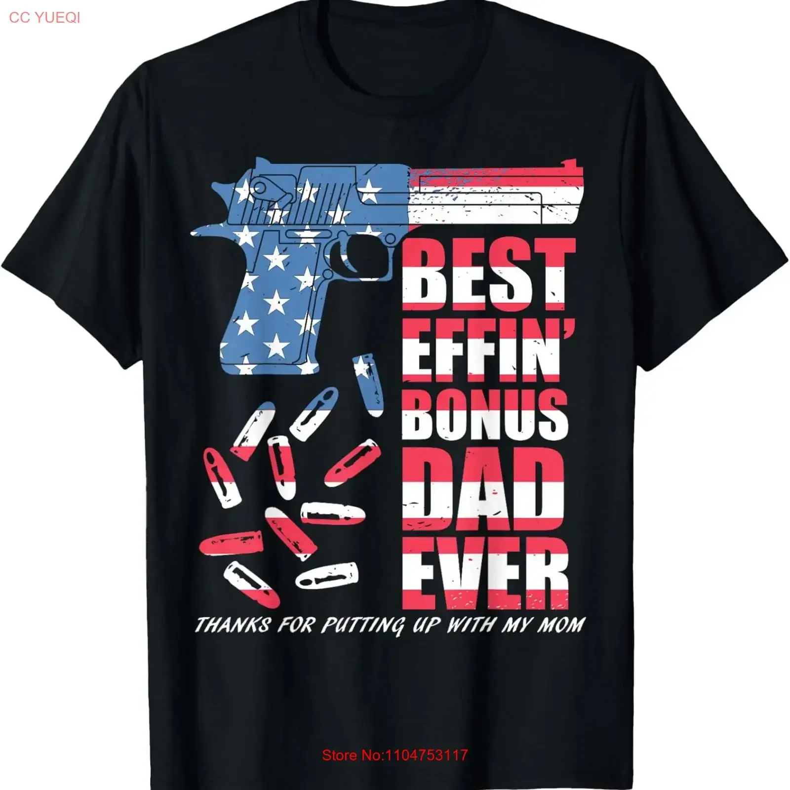 Best Effin Bonus Dad Ever T Shirt vintage Washed fashion Top For Everyday Wear Unisex Slightly Stretched Comfortable graphic