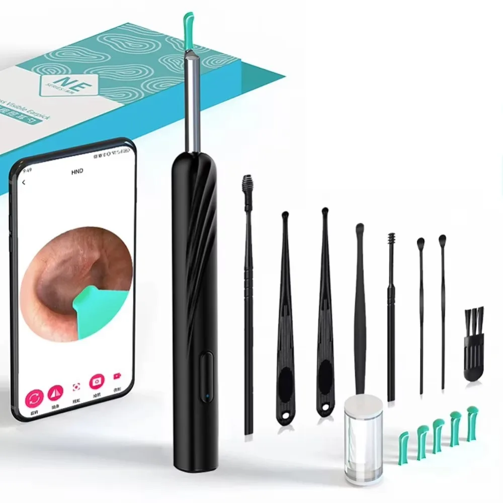 With Camera Visual Ear Scoop Portable Earwax Removal Otoscope Endoscope Camera for Android IOS Ear Wax Removal Tool For Adult