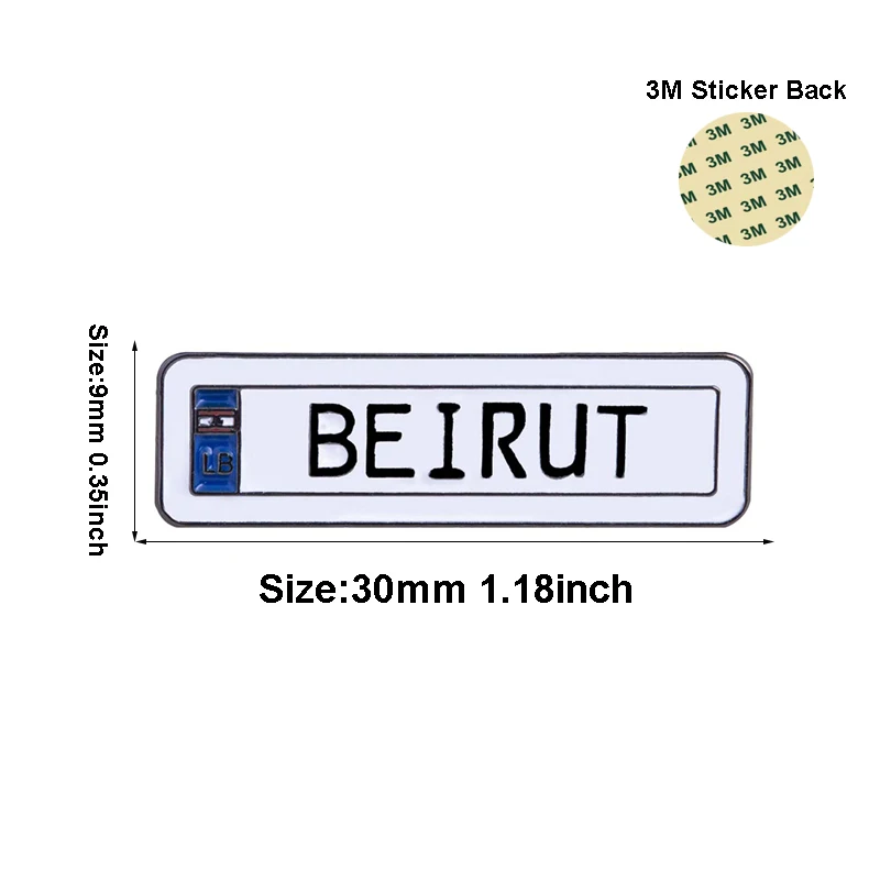 BEIRUT Saudi Arabia Middle East Mobile Phone 3M Sticker Badge Metal Pin Broooches Pins