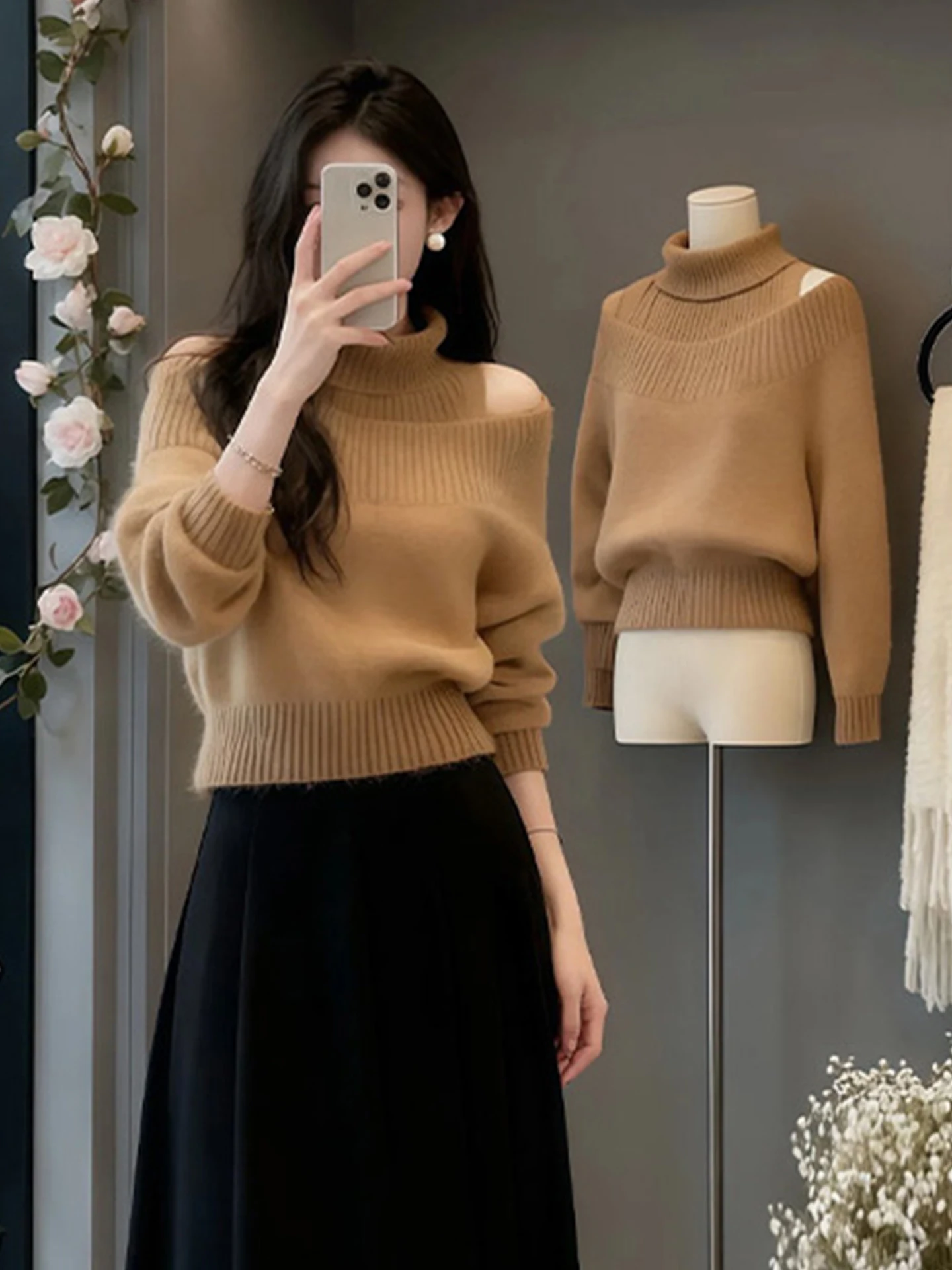 Soft Cozy Knitted Sweater Hoodie Retro Winter Faion Casual Long Sve Unique Design Commute Sle Regular Fit Soft Fabric