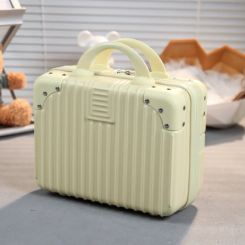 14 Inch Solid Color Suitcase Student Small Cosmetic Case Suitcase Mini,Hard Shell Travel Suitcase