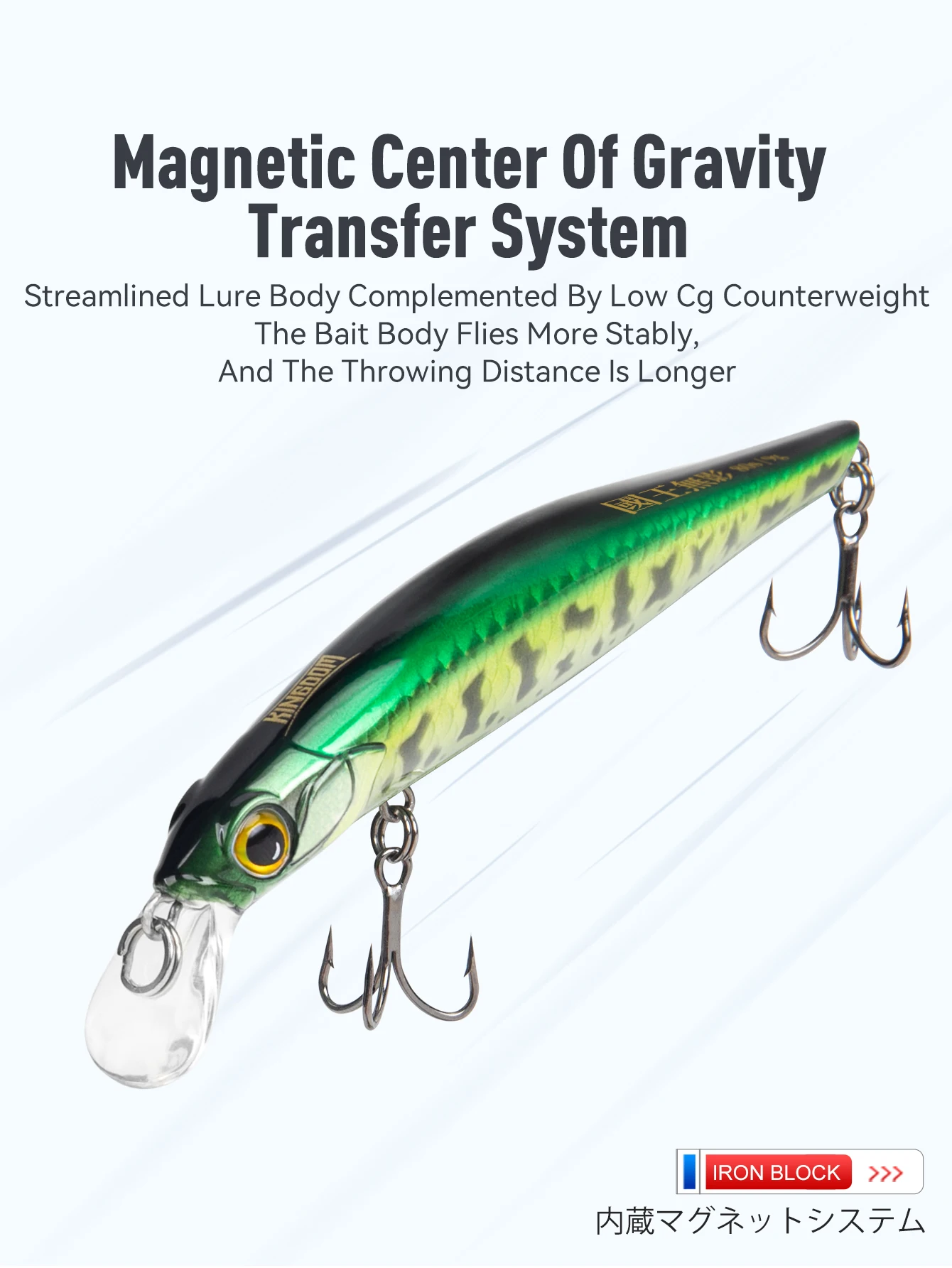 Kingdom Sinking Minnow Angelköder 60 mm 80 mm 95 mm 105 mm künstliche harte Köder Wobbler Seebarsch Wobbler Angelgeräte – Detail 10