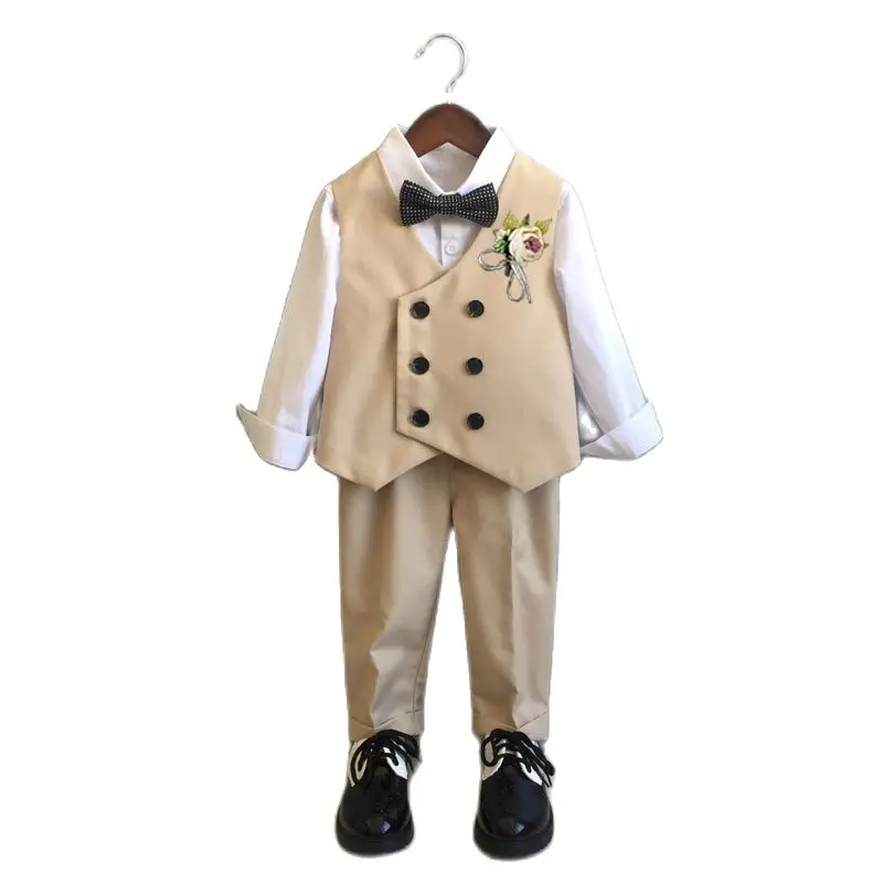 

Children Formal Suit Flower Boys Wedding Dress Prince Kids 1 Year Birhtday Photograph Suit Children Performance Party Costume