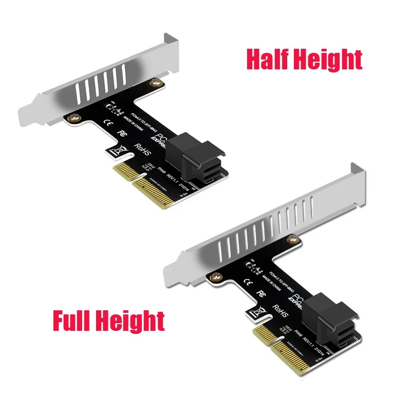 PCIE to SFF-8643 SAS SATA Expand Card SFF-8643 to PCIE Converter NAS Server PC NVME SSD Connect Adapter HDD Expansion Card