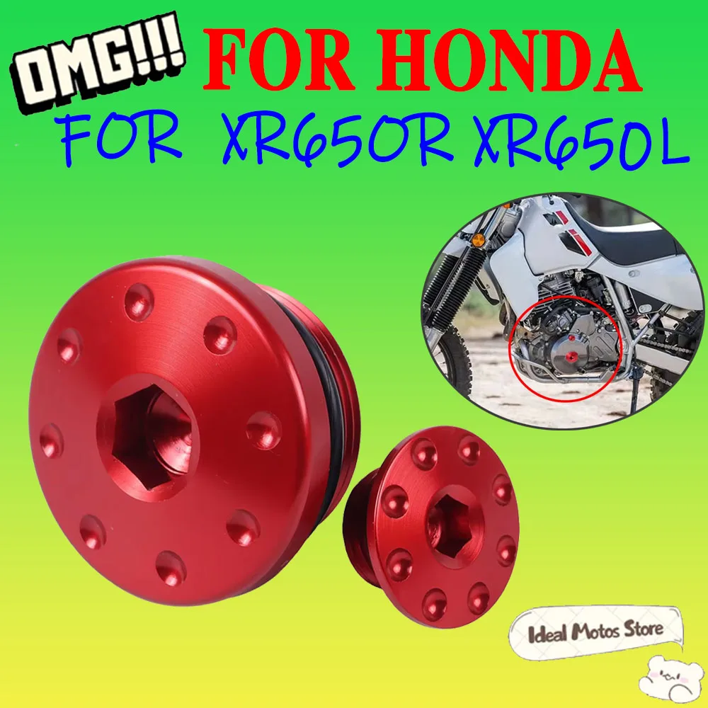 Accesorios para motocicleta: Tapa de orificio de sincronización del motor, tornillo de cárter para Honda XR650R XR600R XR400R XR650L XR 650 600 400 R 650L