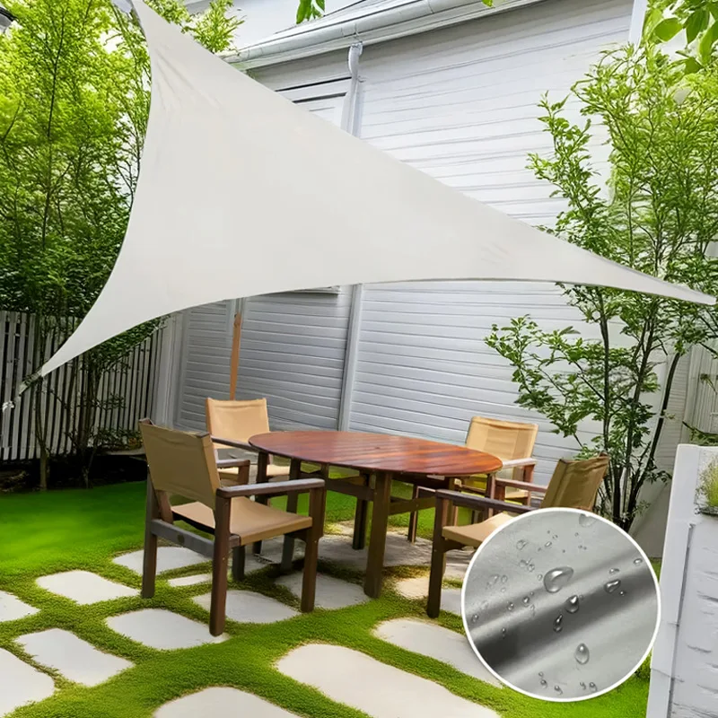

Heavy-Duty Polyester Triangle Tarp - Waterproof Sun Shade For Canopy Garden Balcony Beach Pool Patio Camping UV50+‌