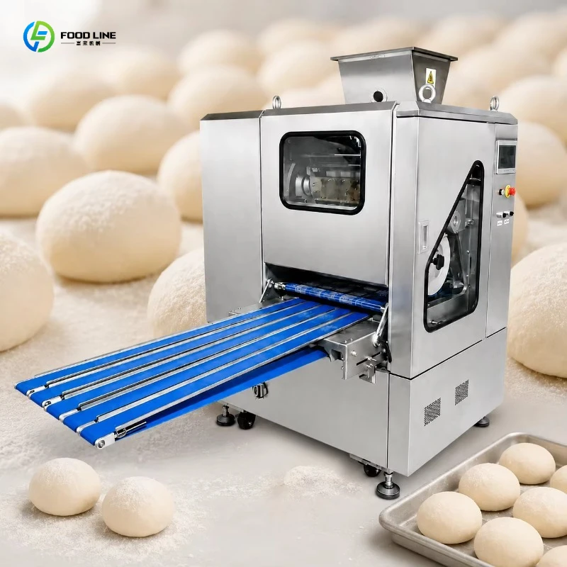 Dough Divider Rounder Machine Bakery Line Automatic Commercial Equipment for Bread Pizza Dough Processing