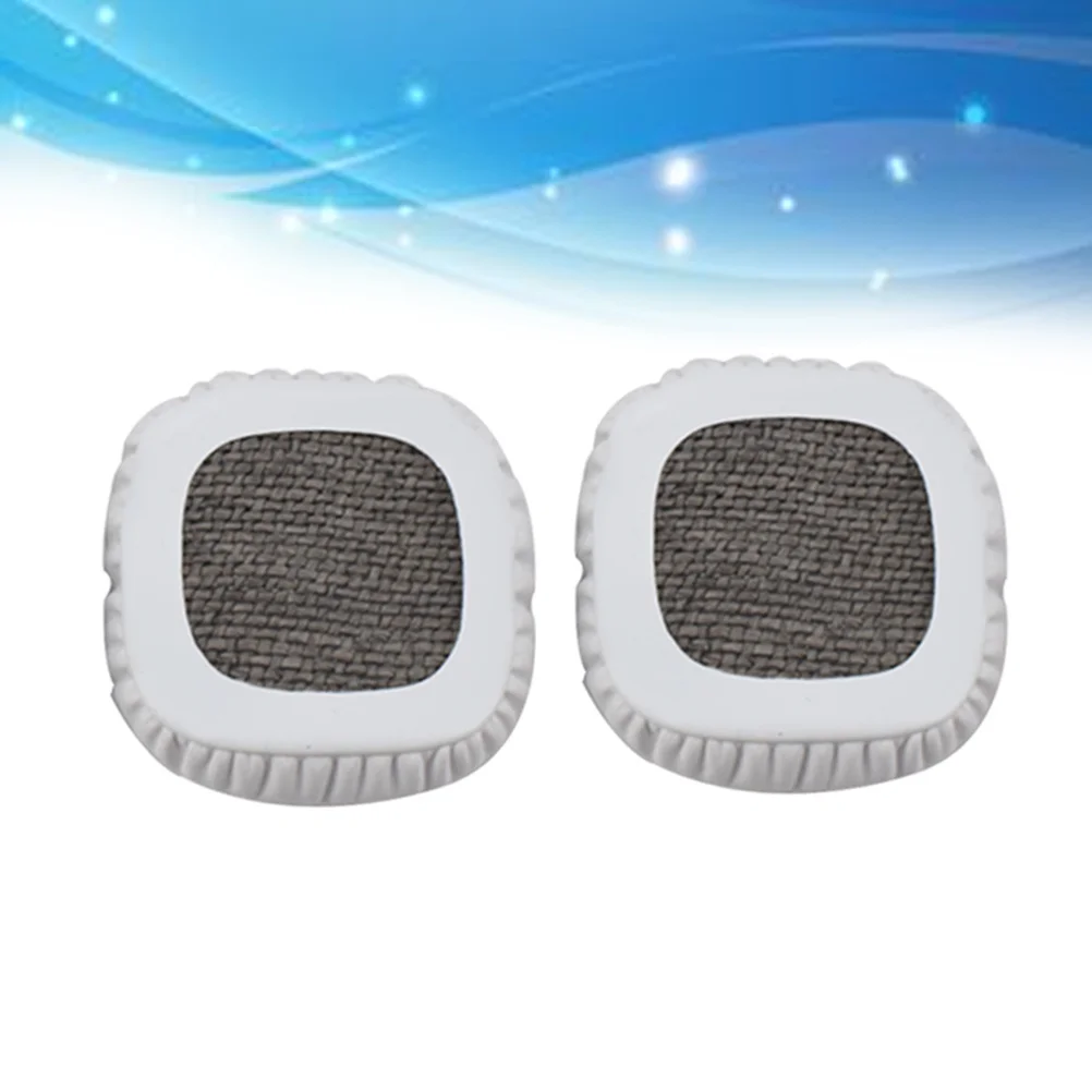 

68x68mm White Square PU Earpads for Major Headphones Durable Replacement Ear Cushions High Elasticity Ear Pads for Headphones