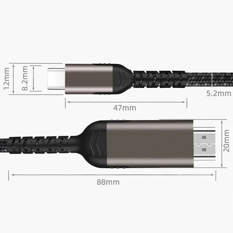 1.8M type C to HDMI Cable 4K@60Hz USB Type C to HDMI Cable for MacBook USB C to HDMI Cable