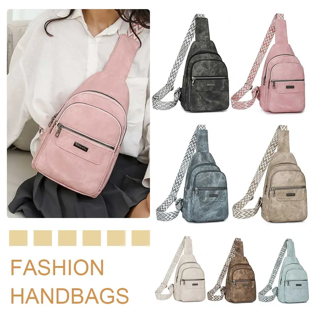 

Sling Bag for Women Men PU Leather Shoulder Bag Fashion Crossbody Bag Adjustable Guitar Strap for Daily Work Shopping Travel