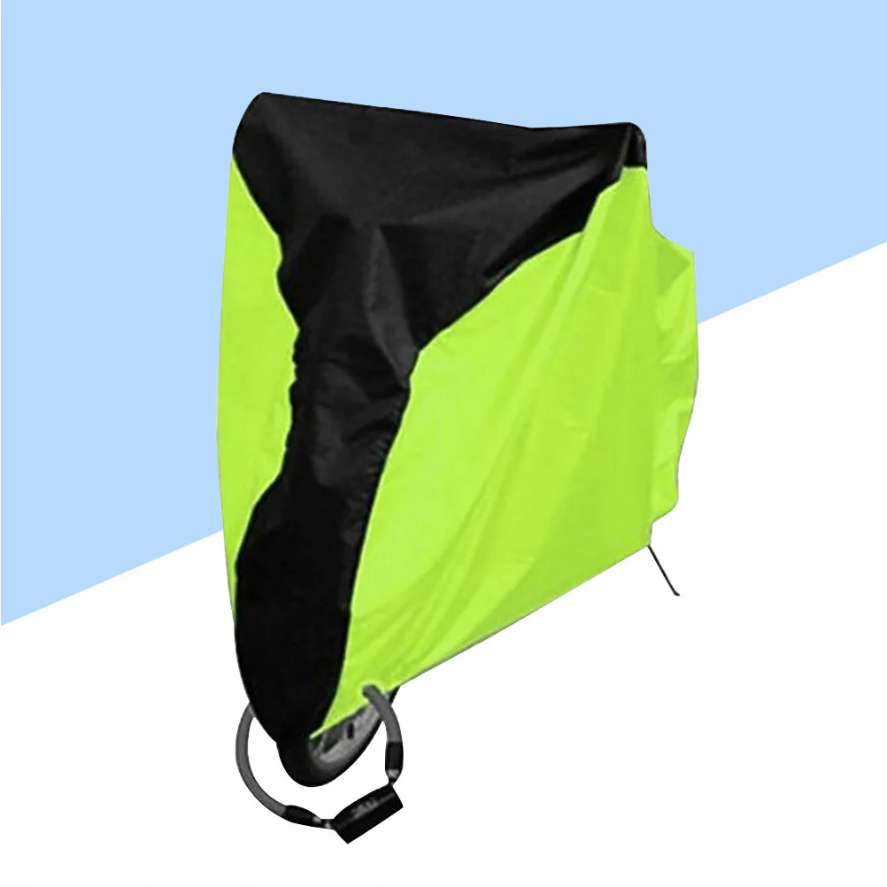 

Waterproof Bike Cover Size S Black Center with Fluorescent Green Outdoor Dustproof Lockhole Cover Mountain Road Bike Protector