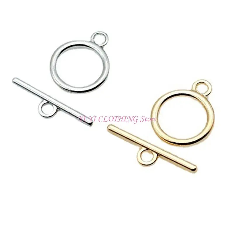 N5KF 10Pair OT End Clasps Connectors OT Buckle for Bracelet Jewelry Making Gold White
