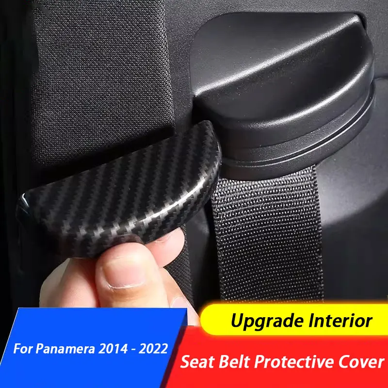 

Узор из углеродного волокна, ремень безопасности для автомобиля, декоративная накладка для Porsche Panamera 2014 2015 2016-2022, аксессуары для интерьера
