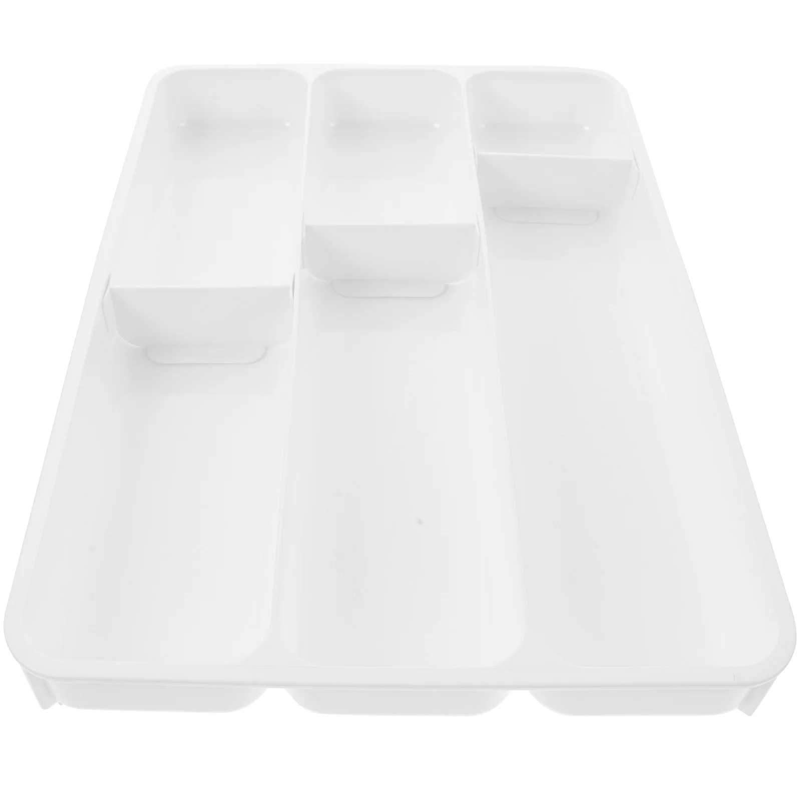 

Multi-function Cutlery Storage Box PP Material Organizer Tray Compartment Countertop Kitchen Supply Household