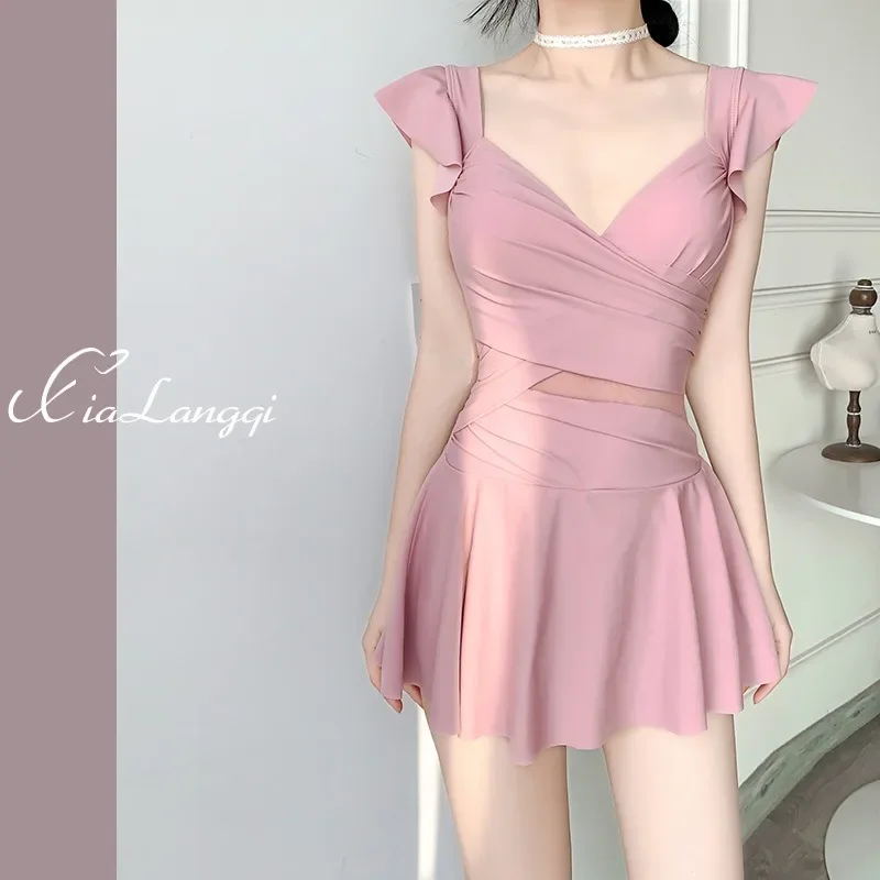 

Новый купальник 2025 года для женщин, закрывающий живот и утягивающий купальник в стиле стальной поддержки