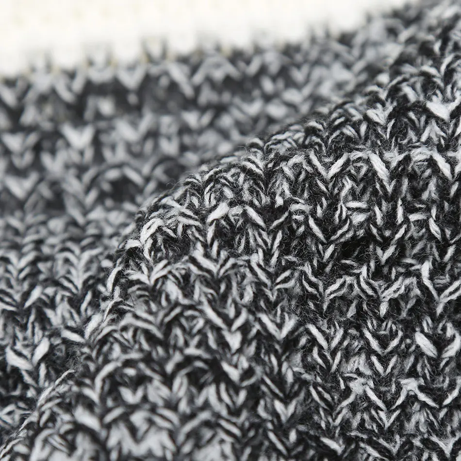 Men Thick Patchwork Sweaters Male Cable Knit Pullovers Warmer Color Block Slim Sweater O Neck Korean Stylish Pattern