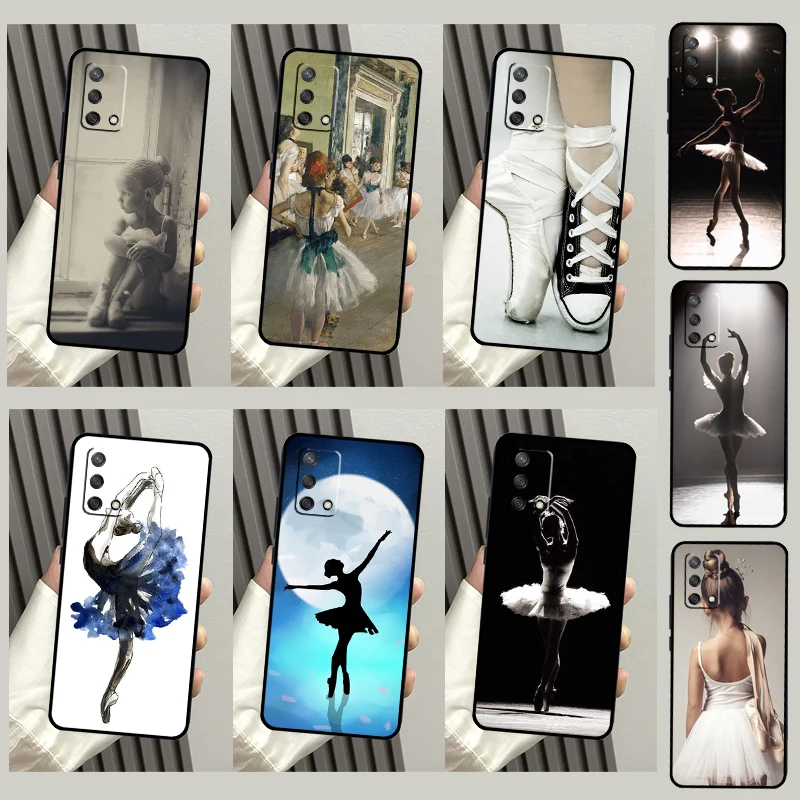 Ballerina Girl Dancing Case For OPPO A5 A9 A31 A53 S A15 A16 A17 A52 A72 A54 A74 A94 A57 A77 A76 A96 A54S Cover