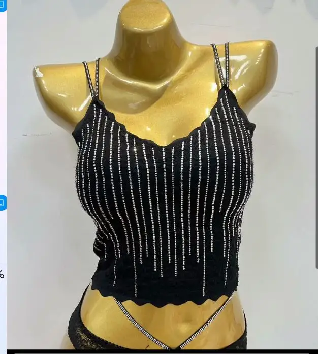

sexy rhinestones camis women thin tops cute girls camisole
