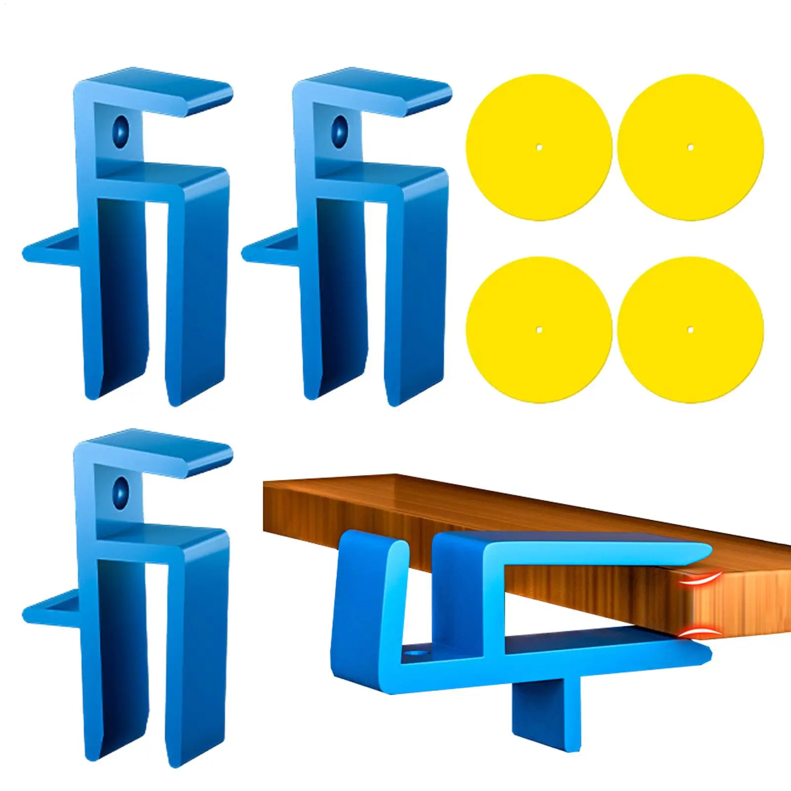 4sets Multifunctional Portable Woodworking Auxiliary Finishing Board Clamping Seal Plate Carpentry Jigs Set Toe Kicking And Ceil