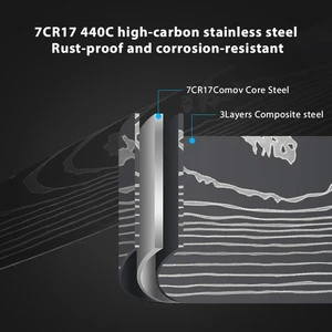 Con dao nhà bếp tiêu chuẩn, dao đầu bếp, thịt cleaver, trái cây, rau, cắt, santoku, máy cắt nấu ăn 12 Bọ vít bán hàng chính - №10