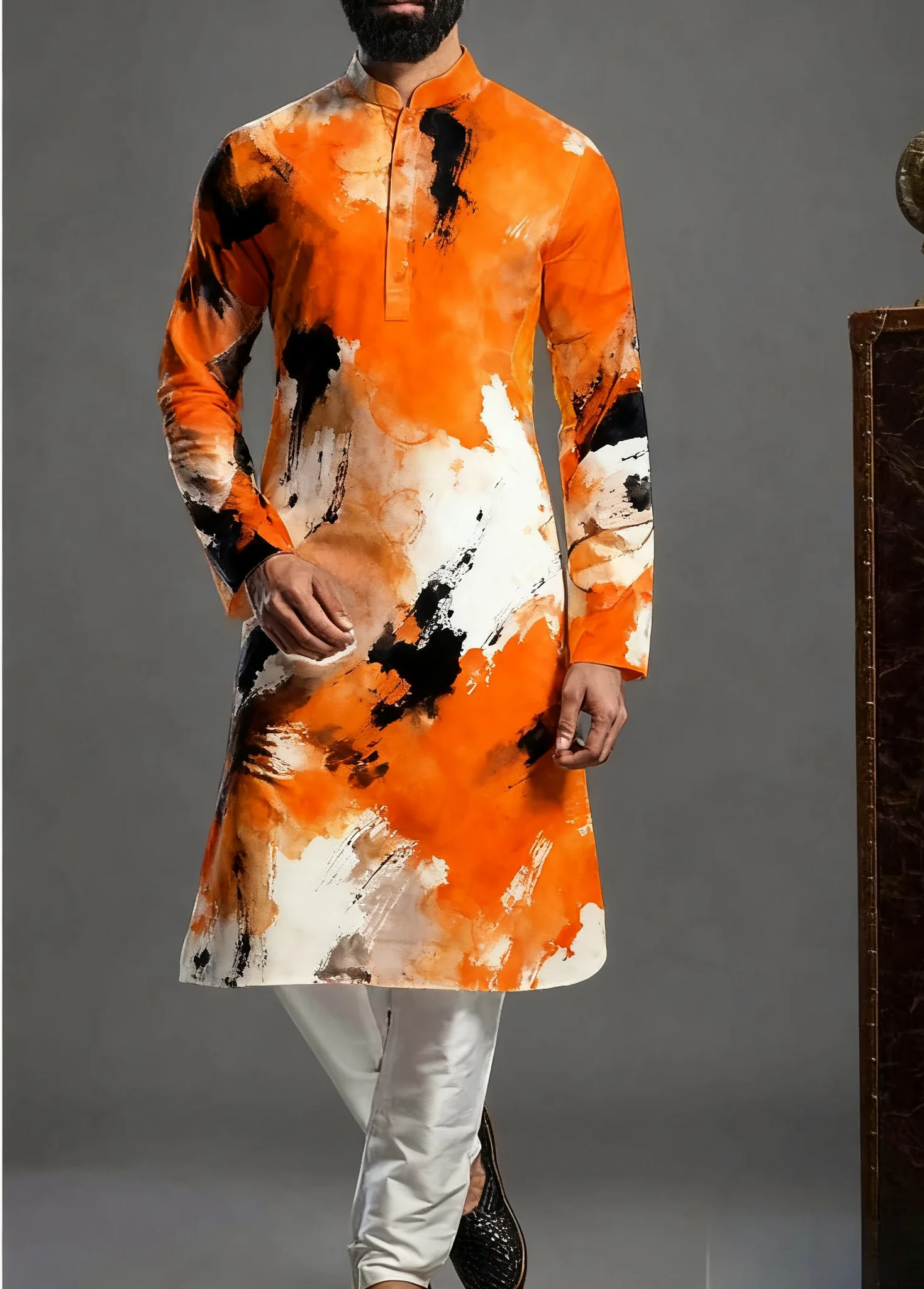 Kurt Modelli stampati digitali da uomo con molteplici kurtaasuha Robe regolare alla moda e vestibilità casual adatta a tutte le occasioni