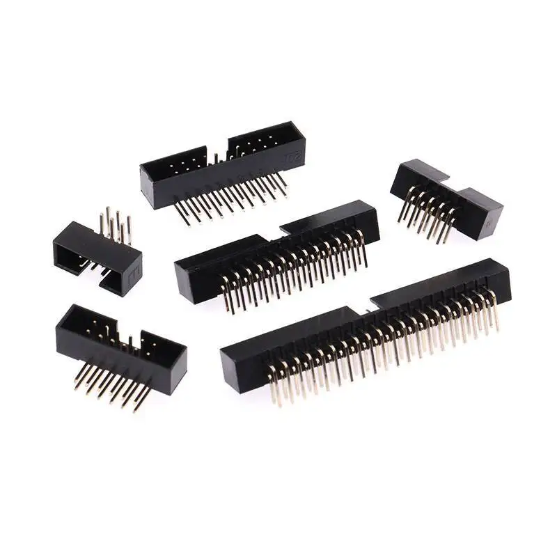 2~5~10 Stück einfacher Bullhorn-Stecker mit gebogener Nadel, 2,0 mm Rastermaß, JTAG-Sockel, IDC 3-8P 10P 20P 30P 40P 50P – Detail 5