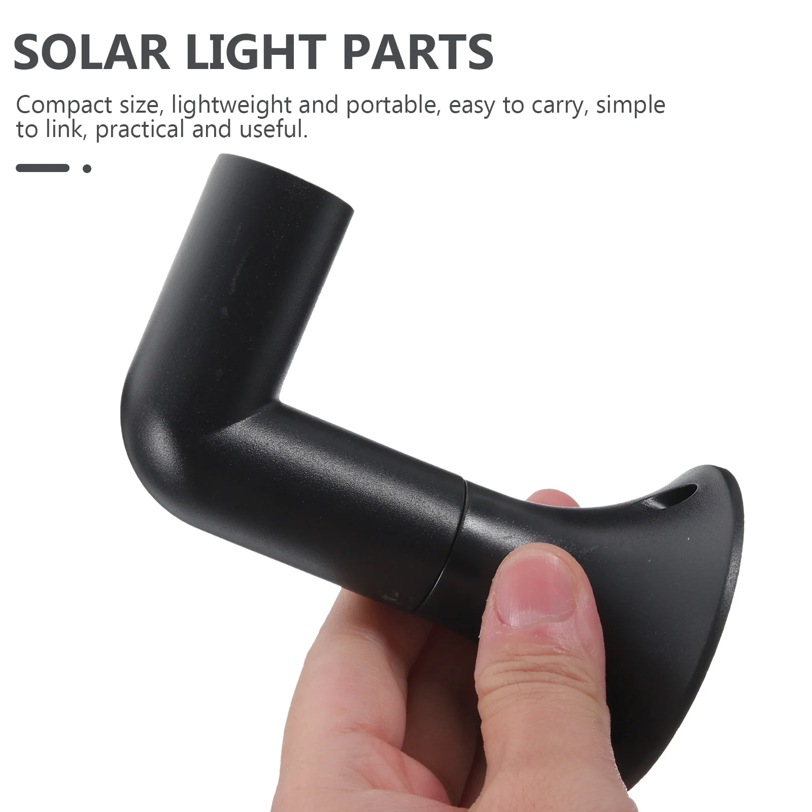 

1 Set Solar Light Replacement Parts Plastic Joint Wind Resistant Outdoor Use Durable Light Extension Buckle For Solar Tube Poles