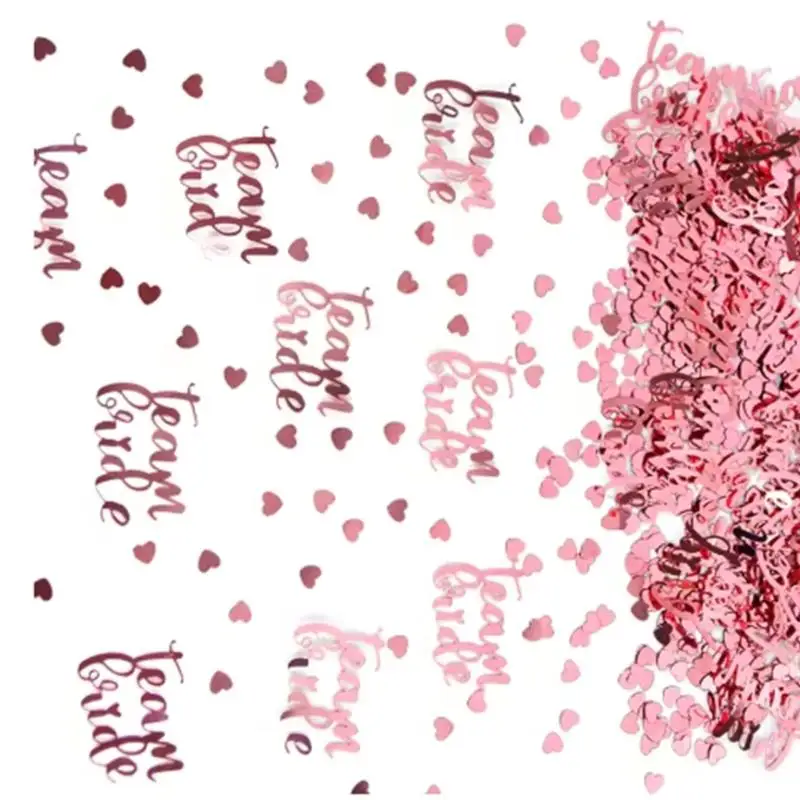 A52E Sparkling Confetti Team Bride Scatter voor bruiloftdecoratie Waterdichte PVC -spreiding voor jubileum in het