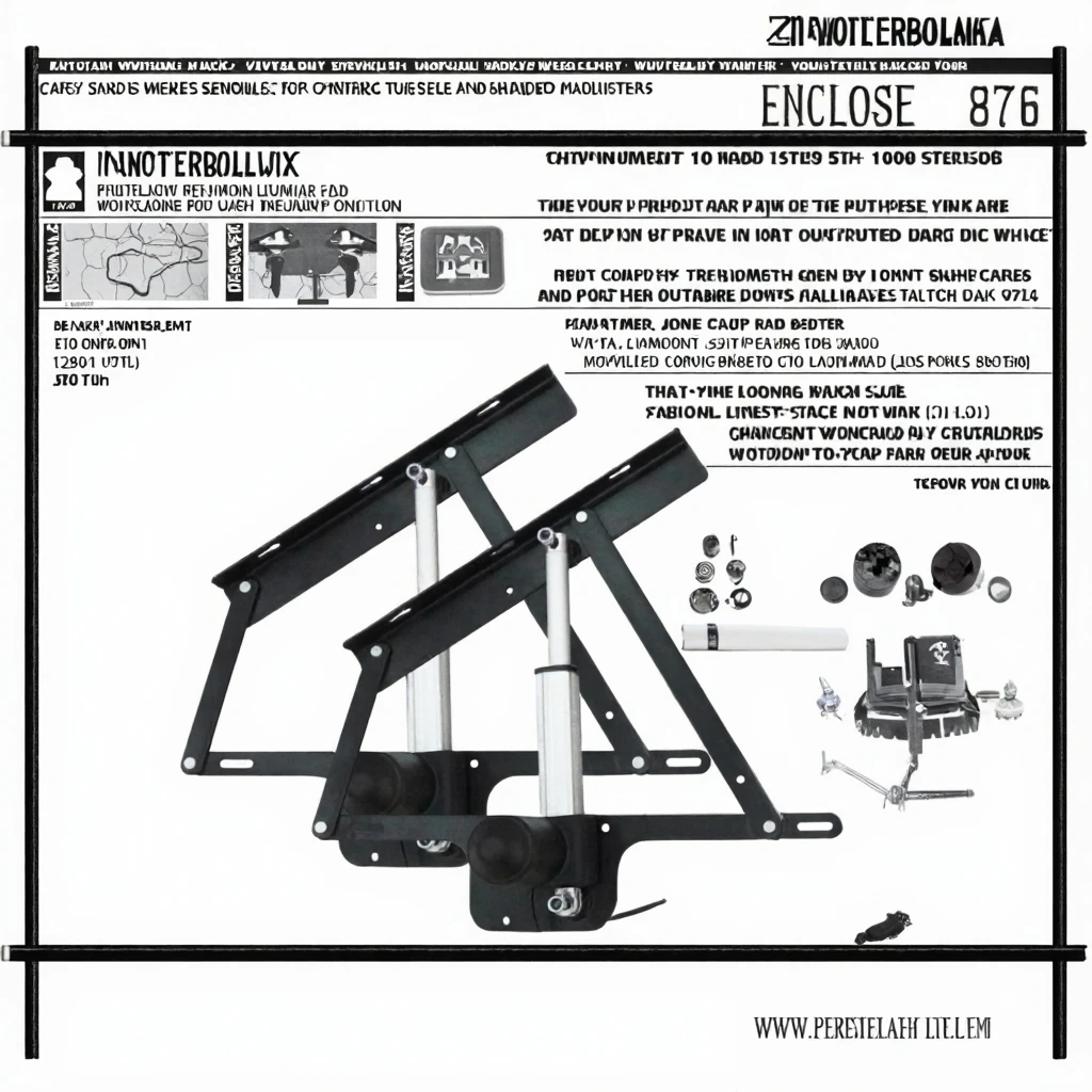 Heavy Duty Bed Lift Mechanism Steel Linear Actuator System with Safety Gas Spring Buffer for Wall Bed Silent Motorized Hardware