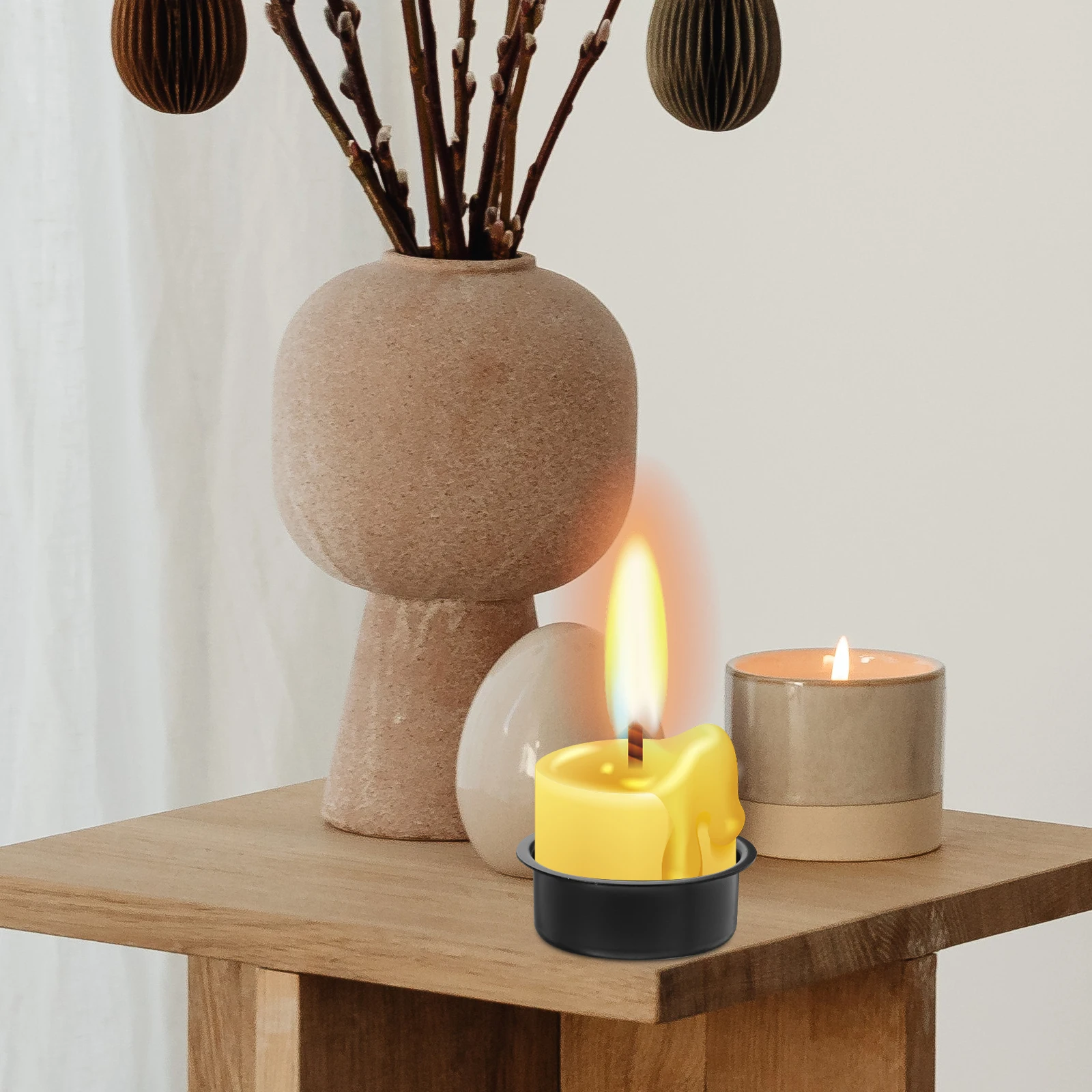 

4Pcs Metal Cups Multiuse As Candlestick Decorative Piece Gift for Parties Holidays Candlesticks Cups