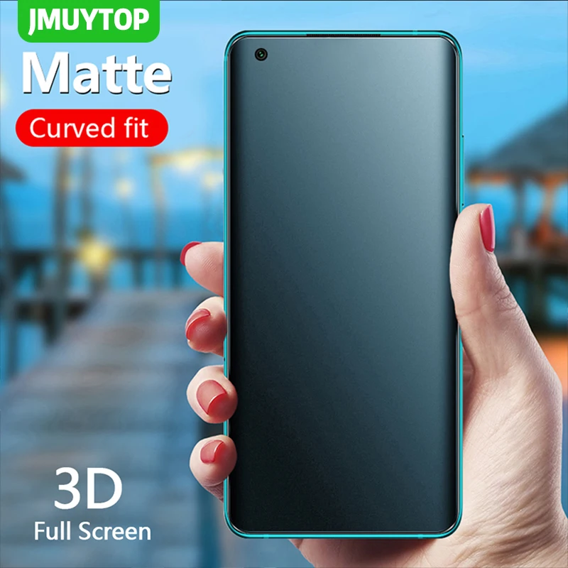 JMUYTOP No Fingerprint Matte Film For Xiaomi mi 11 12 pro 12x 12s Ultra 3D Curved Screen Protector Frosted Film Mi 10 11t 10T