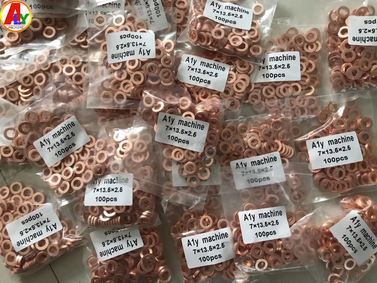 100PCS Injector Nozzle Copper Washer Gaskets Thickness 2mm Inner Diameter 7-18mm