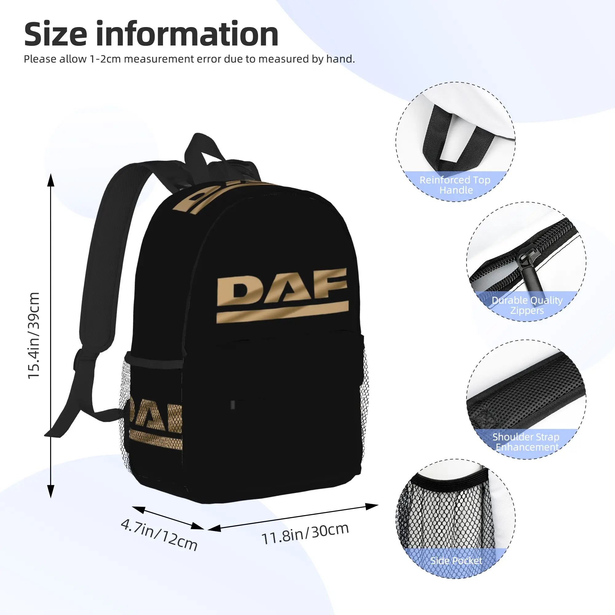 Awesome Daf Design Backpack Hot Sale Daypack Large Capacity Boys Girls BookBag Shoulder Bags for Men Women School Bag