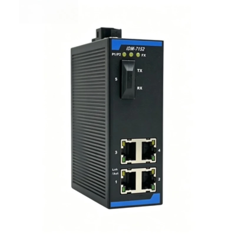 5-port industrial switch 1 optical 4 electric 100M entry-level industrial Ethernet switch 12V24V rail