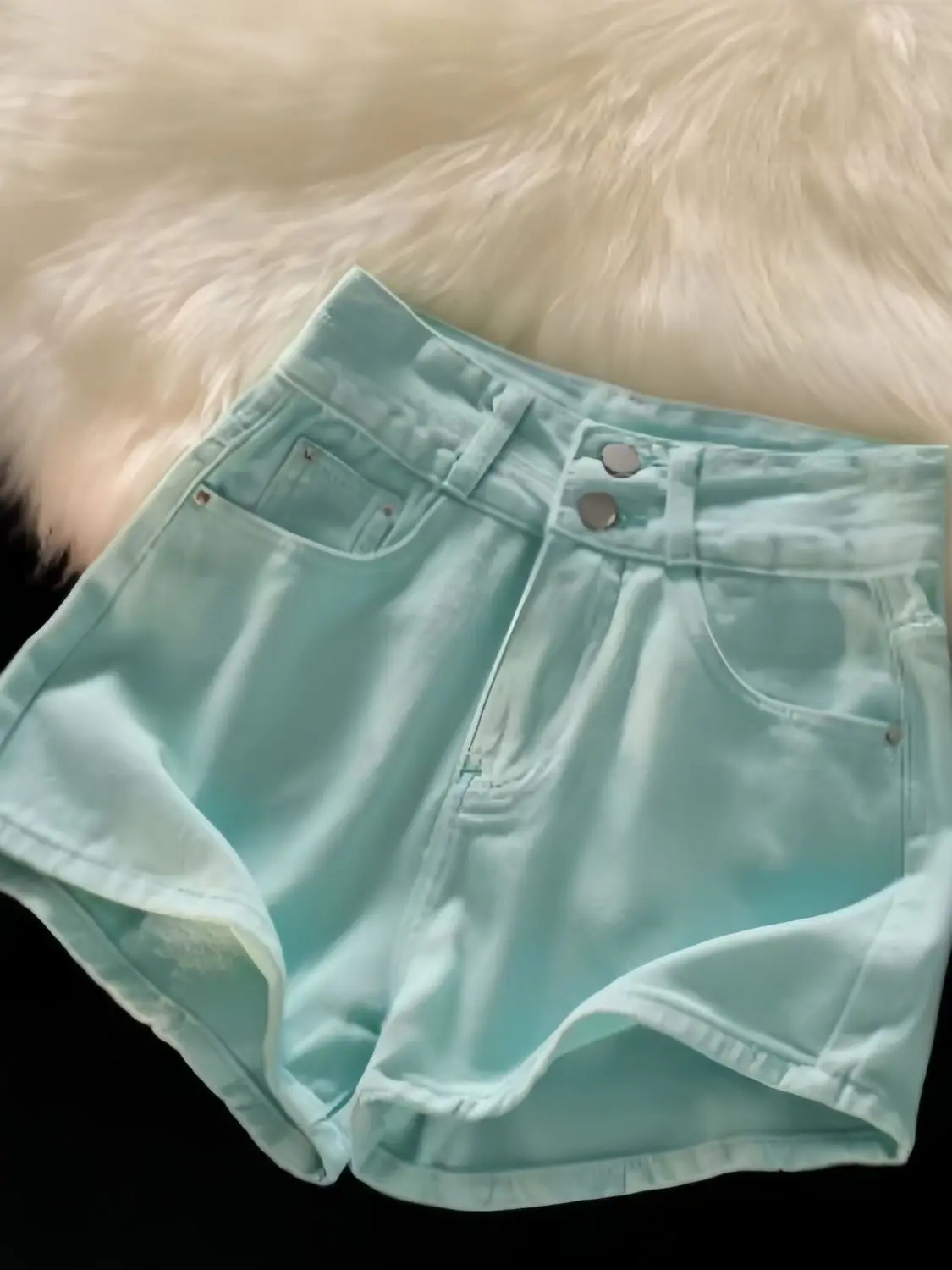 

High Waist Wide Leg Denim Shorts Women Summer New Style 2026 Korean Version A-Line Hot Pants Meat Covering Slimming Ladies Jeans