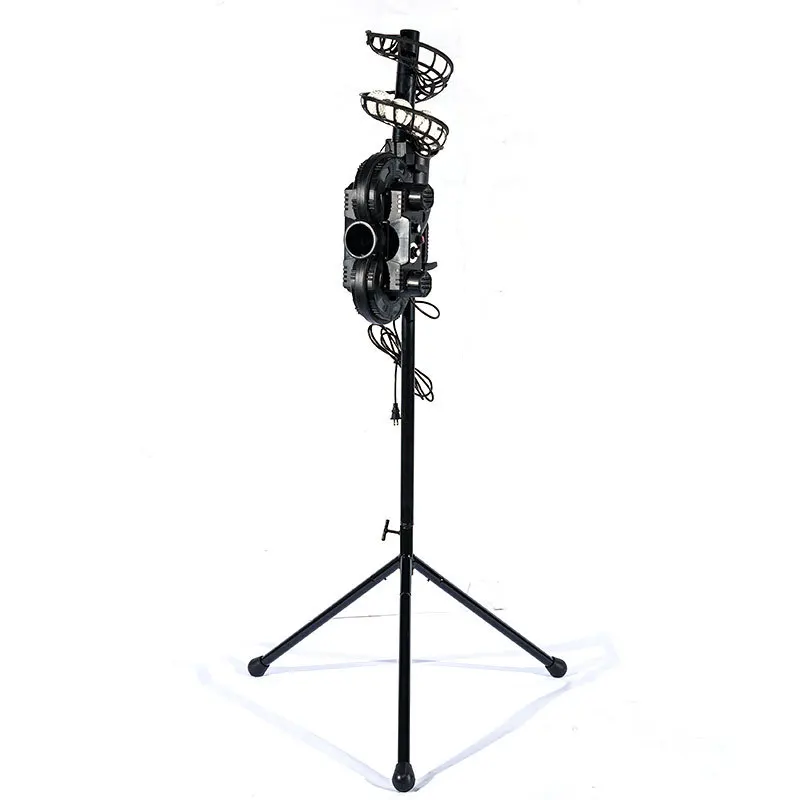 

Double-wheel stick throwing machine practice single belt catch net practitioner