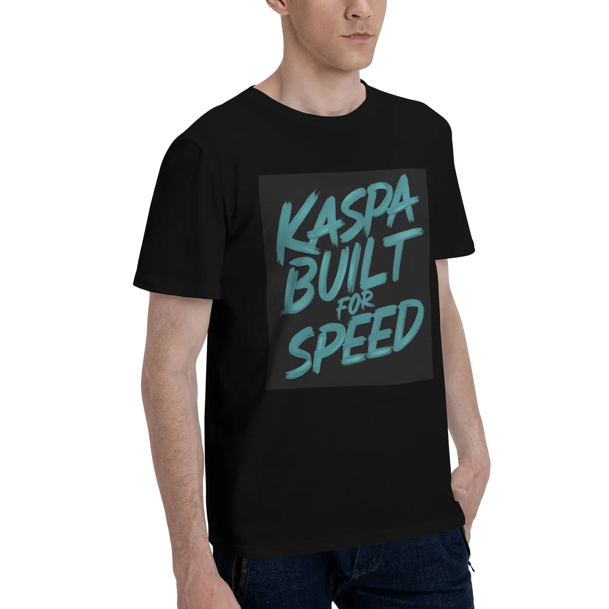 

Kaspa Blockchain Innovative and Secure Men T-Shirt Plus Size T Shirts Men's Round Neck Cotton Tees Short Summer Male